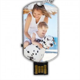 Custom Dog Tag USB Flash (One Side) Custom Dog Tag USB Flash (One Side)
