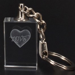 Custom Heart 3D Engraving Key Chain Custom Heart 3D Engraving Key Chain