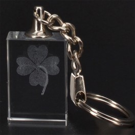 Custom Clover 3D Engraving Key Chain Custom Clover 3D Engraving Key Chain