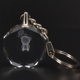 Custom Teddy Bear 3D Engraving Circle Key Chain Custom Teddy Bear 3D Engraving Circle Key Chain