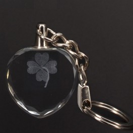 Custom Clover 3D Engraving Heart Key Chain Custom Clover 3D Engraving Heart Key Chain