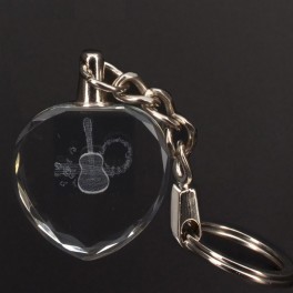 Custom Guitar 3D Engraving Heart Key Chain Custom Guitar 3D Engraving Heart Key Chain