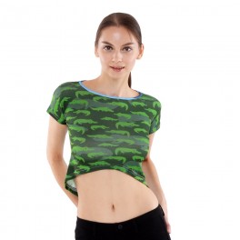 Custom Women's Crew Neck Crop Top Custom Women's Crew Neck Crop Top