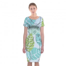 Custom Women's Classic Short Sleeve Midi Dress Custom Women's Classic Short Sleeve Midi Dress