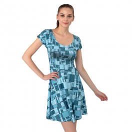 Custom Women's Cap Sleeve Dress Custom Women's Cap Sleeve Dress