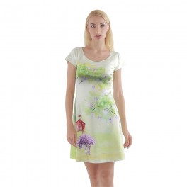Custom Women's Short Sleeve Skater Dress Custom Women's Short Sleeve Skater Dress
