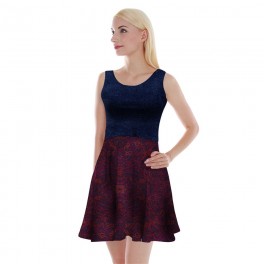 Custom Sleeveless Velvet Skater Dress Custom Sleeveless Velvet Skater Dress