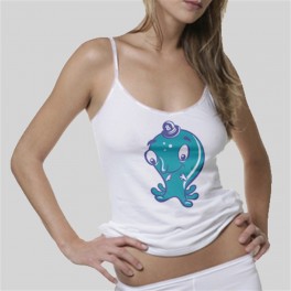 Custom White Spaghetti Tank Top Custom White Spaghetti Tank Top
