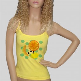 Custom Yellow Spaghetti Tank Custom Yellow Spaghetti Tank