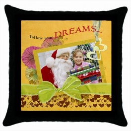 Custom Throw Pillow Case (Black) Custom Throw Pillow Case (Black)
