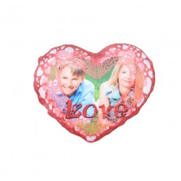 Custom Standard 16" Premium Flano Heart Shape Cushion Custom Standard 16" Premium Flano Heart Shape Cushion